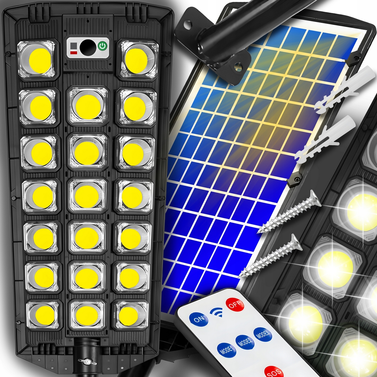 Pouličné svietidlo XBAY 1600 W 20000 lm solárne napájanie